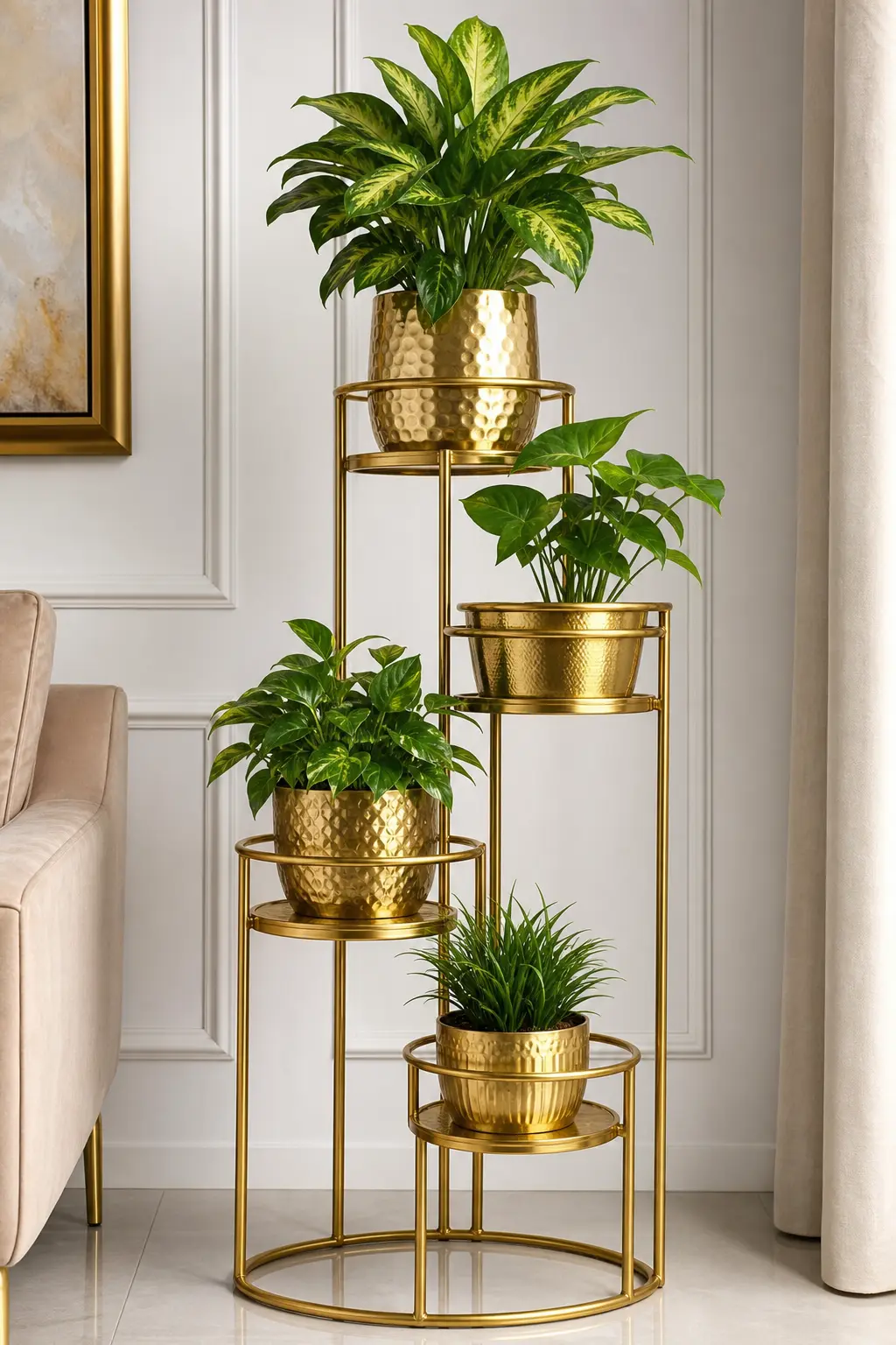 Gold Plant Stand Pot Ideas