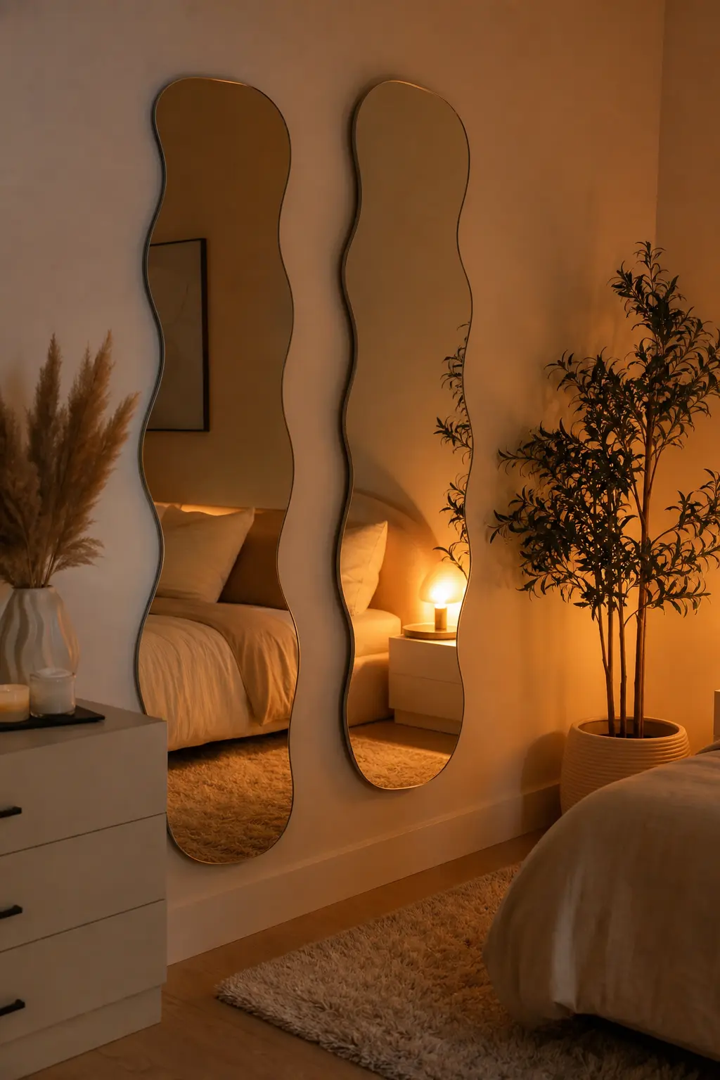 Modern Wavy Mirror Decor Ideas