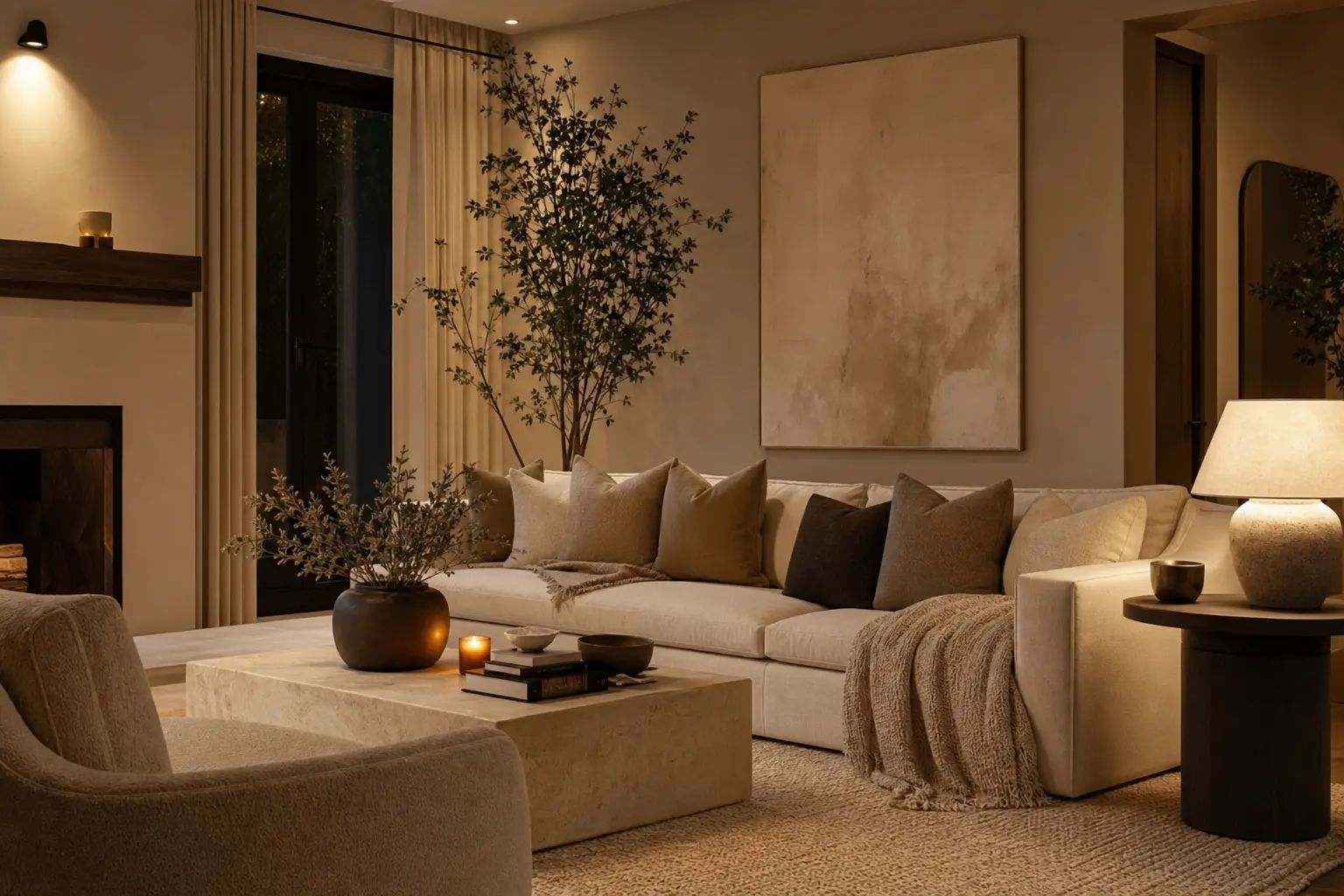 Cozy Neutral Living Room Inspiration Ideas